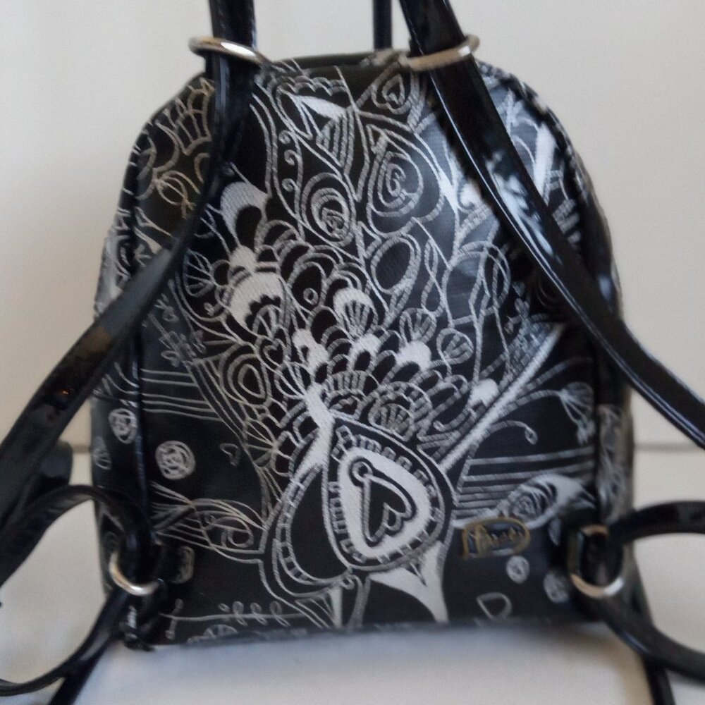 Sakroots Artists Circle Mini Backpack Blk/Gray On… - image 4